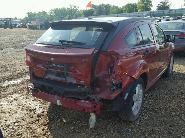 1B3HB48B98D577139 - 2008 DODGE CALIBER SX RED photo 4