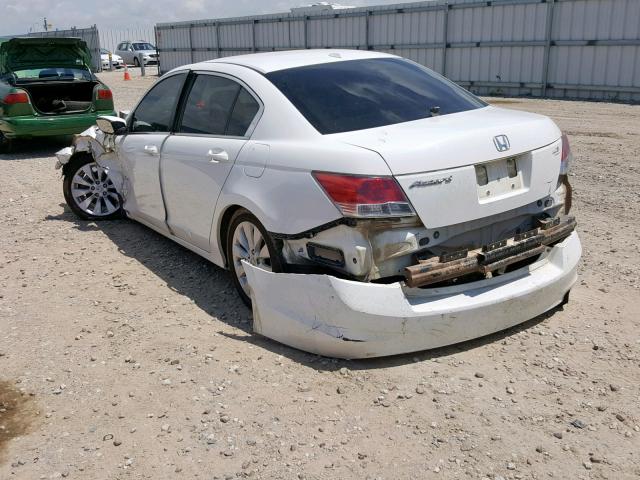 JHMCP26808C034109 - 2008 HONDA ACCORD EXL WHITE photo 3