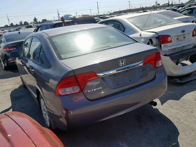 2HGFA16339H506107 - 2009 HONDA CIVIC VP GRAY photo 3