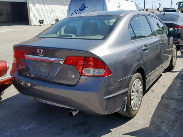 2HGFA16339H506107 - 2009 HONDA CIVIC VP GRAY photo 4