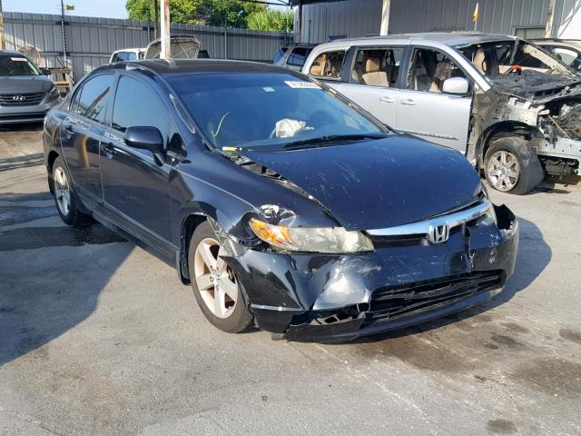 2HGFA16938H504232 - 2008 HONDA CIVIC EXL BLACK photo 1