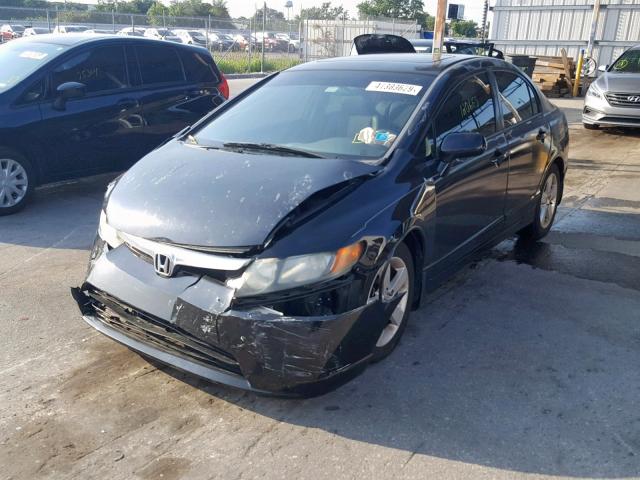 2HGFA16938H504232 - 2008 HONDA CIVIC EXL BLACK photo 2