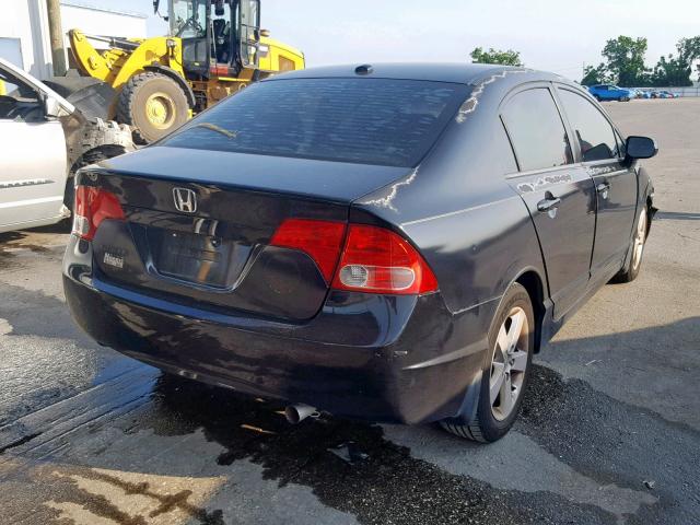 2HGFA16938H504232 - 2008 HONDA CIVIC EXL BLACK photo 4