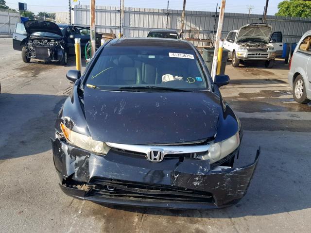 2HGFA16938H504232 - 2008 HONDA CIVIC EXL BLACK photo 9