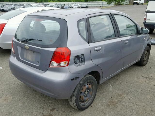 KL1TD66686B610460 - 2006 CHEVROLET AVEO BASE Gümüş foto 4