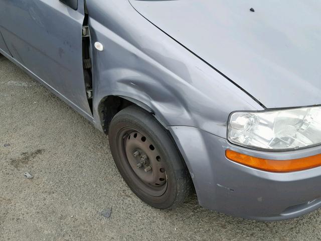 KL1TD66686B610460 - 2006 CHEVROLET AVEO BASE Gümüş foto 9