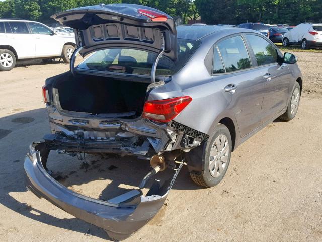 3KPA24ABXKE214588 - 2019 KIA RIO S GRAY photo 4