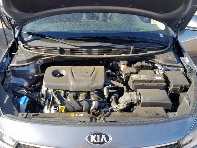 3KPA24ABXKE214588 - 2019 KIA RIO S GRAY photo 7