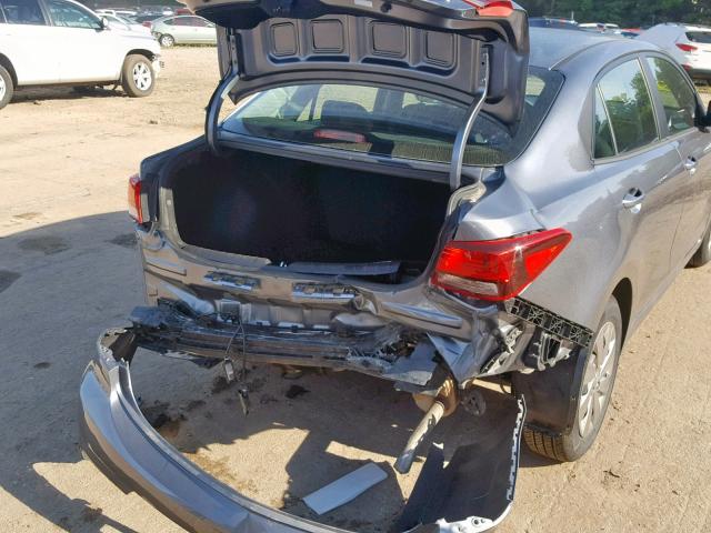 3KPA24ABXKE214588 - 2019 KIA RIO S GRAY photo 9