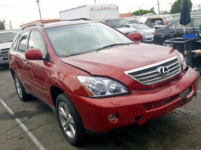 JTJHW31U982047089 - 2008 LEXUS RX 400H RED photo 1