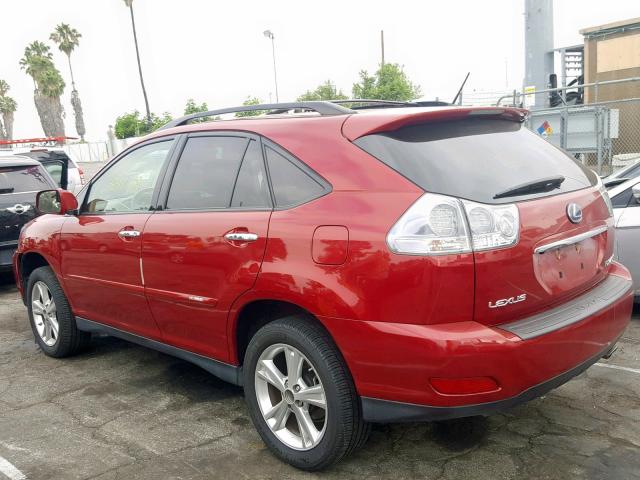 JTJHW31U982047089 - 2008 LEXUS RX 400H RED photo 3