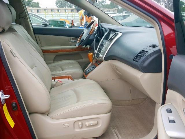 JTJHW31U982047089 - 2008 LEXUS RX 400H RED photo 5