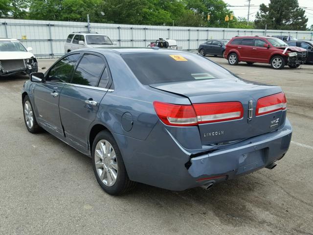 3LNDL2L38CR814214 - 2012 LINCOLN MKZ HYBRID BLUE photo 3