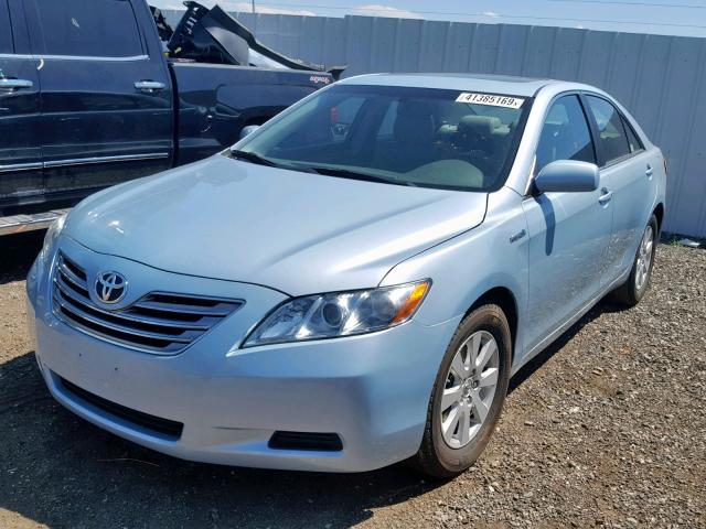 4T1BB46K78U030857 - 2008 TOYOTA CAMRY HYBR TEAL photo 2