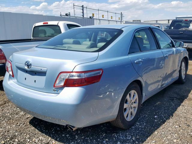 4T1BB46K78U030857 - 2008 TOYOTA CAMRY HYBR TEAL photo 4