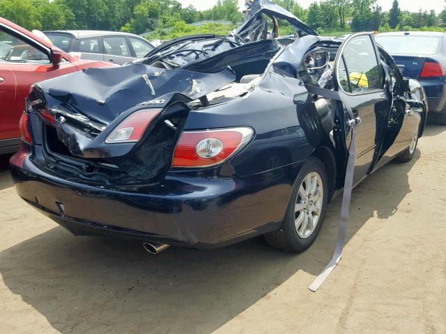 JTHBA30G445040013 - 2004 LEXUS ES 330 BLUE photo 4