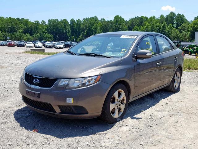 KNAFU4A27A5244638 - 2010 KIA FORTE EX GRAY photo 2