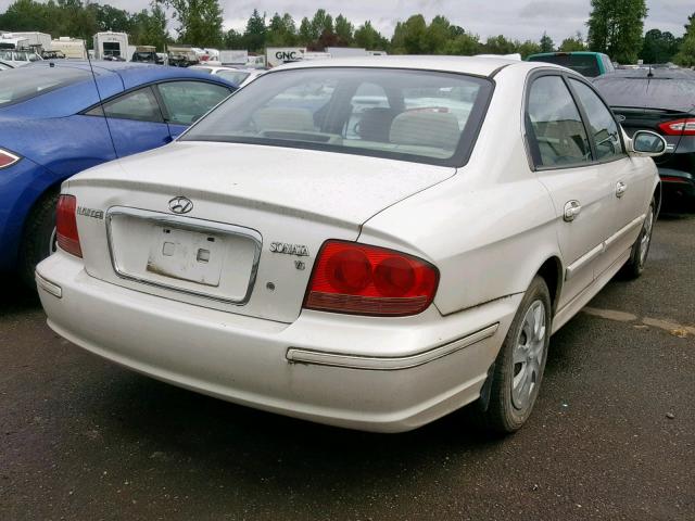 KMHWF25H34A969094 - 2004 HYUNDAI SONATA GL WHITE photo 4