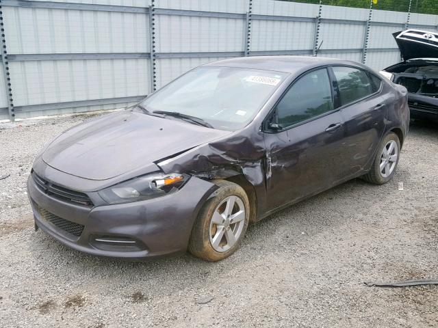 1C3CDFBB0GD667614 - 2016 DODGE DART SXT GRAY photo 2