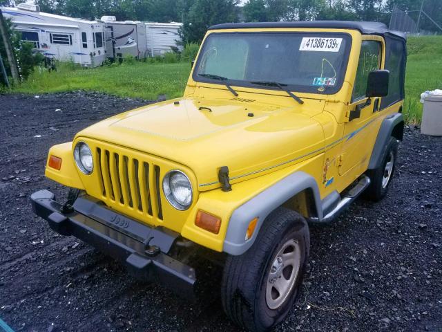 1J4FA39S92P748425 - 2002 JEEP WRANGLER / YELLOW photo 2