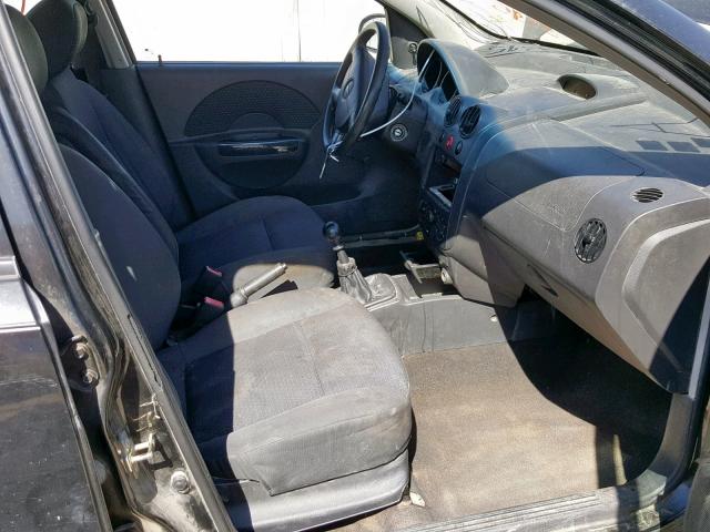 KL1TD66677B763395 - 2007 CHEVROLET AVEO BASE Қара фото 5