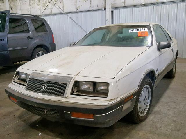 1C3CJ51E2HG152922 - 1987 CHRYSLER LEBARON PR WHITE photo 2