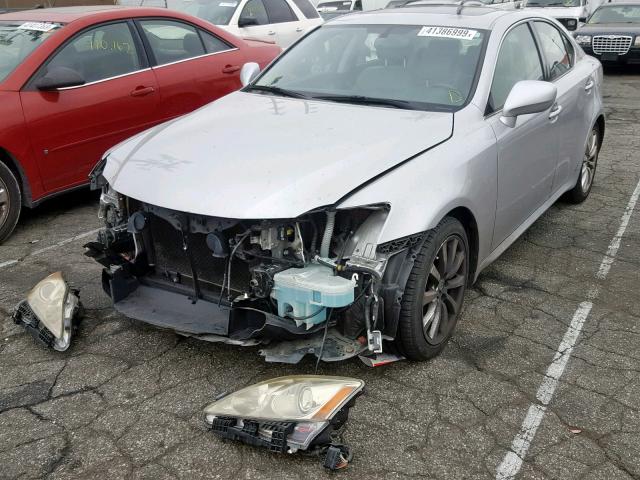 JTHBK262782076675 - 2008 LEXUS IS 250 SILVER photo 2