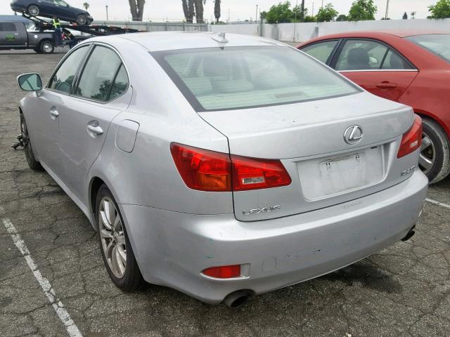 JTHBK262782076675 - 2008 LEXUS IS 250 SILVER photo 3