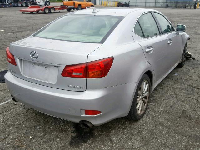 JTHBK262782076675 - 2008 LEXUS IS 250 SILVER photo 4