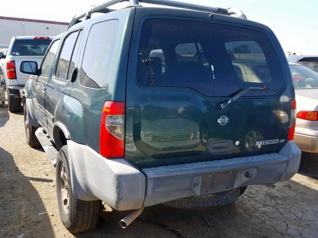 5N1ED28T5YC511682 - 2000 NISSAN XTERRA XE GREEN photo 3