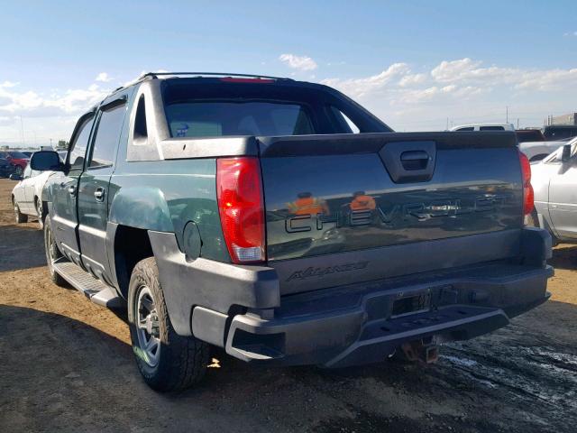 3GNEK13T23G138383 - 2003 CHEVROLET AVALANCHE GREEN photo 3