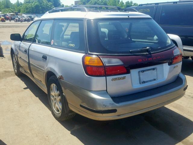 4S3BH675X37615222 - 2003 SUBARU LEGACY OUT SILVER photo 3