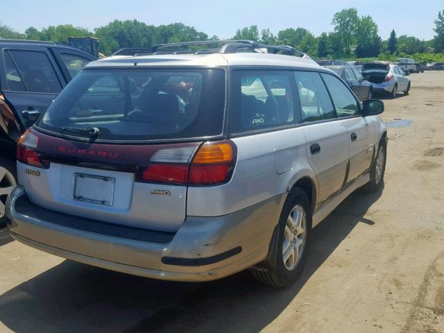 4S3BH675X37615222 - 2003 SUBARU LEGACY OUT SILVER photo 4