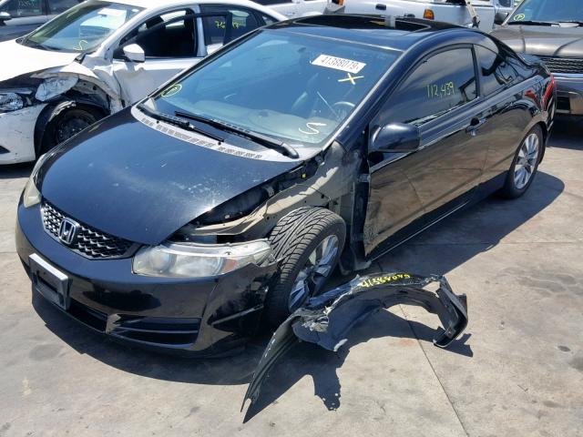 2HGFG11939H509759 - 2009 HONDA CIVIC EXL BLACK photo 2