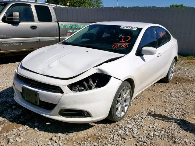 1C3CDFBA7DD290170 - 2013 DODGE DART SXT WHITE photo 2