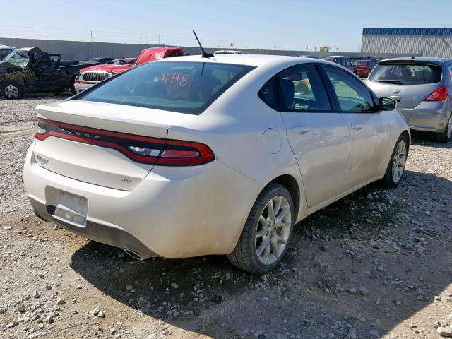 1C3CDFBA7DD290170 - 2013 DODGE DART SXT WHITE photo 4