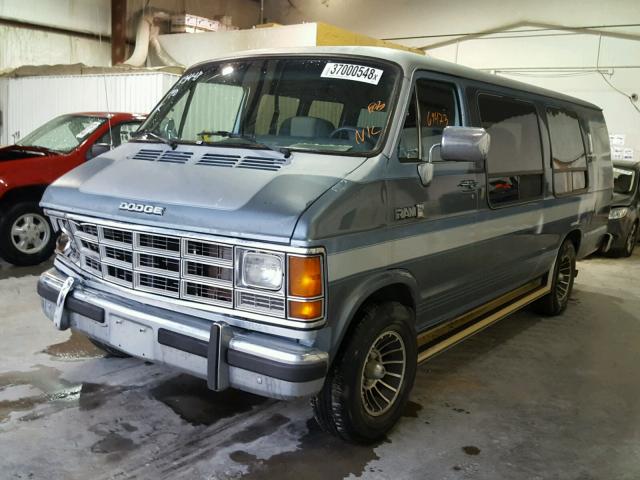 2B6HB23W4JK109929 - 1988 DODGE RAM VAN B2 BLUE photo 2