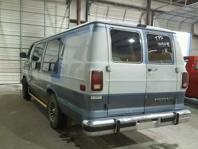 2B6HB23W4JK109929 - 1988 DODGE RAM VAN B2 BLUE photo 3