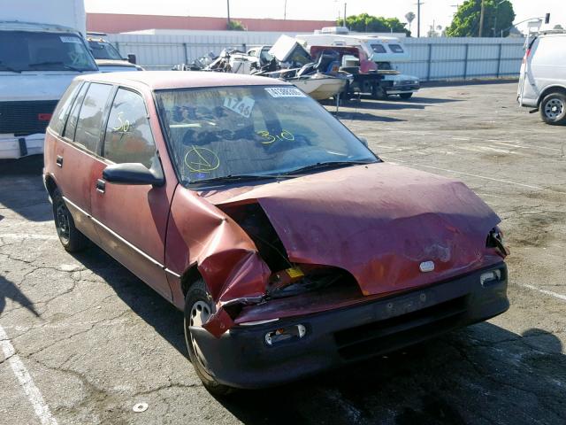 2C1MR6465P6742157 - 1993 GEO METRO BURGUNDY photo 1