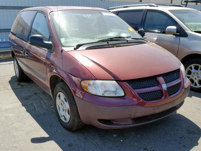 1D4GP25B53B251995 - 2003 DODGE CARAVAN SE BURGUNDY photo 1