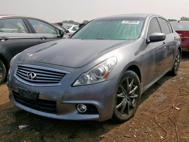 JN1CV6AR1DM755206 - 2013 INFINITI G37 GRAY photo 2