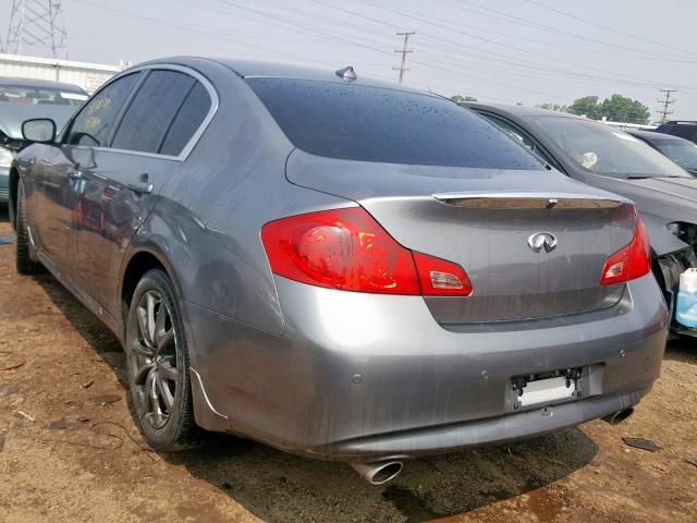 JN1CV6AR1DM755206 - 2013 INFINITI G37 GRAY photo 3