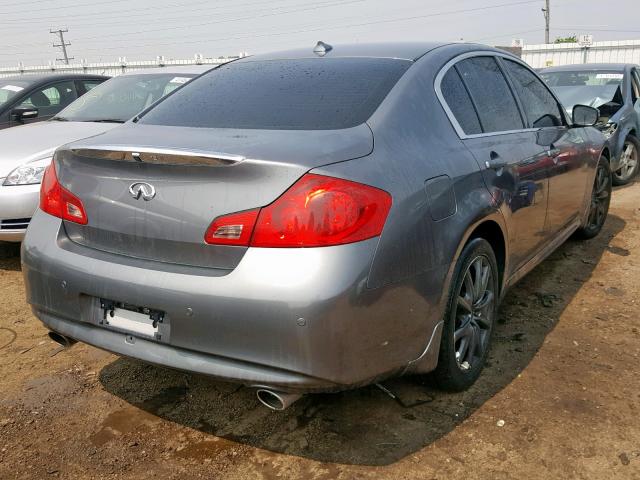 JN1CV6AR1DM755206 - 2013 INFINITI G37 GRAY photo 4