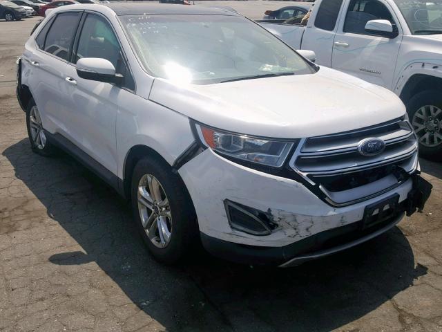 2FMTK3J96FBB45536 - 2015 FORD EDGE SEL WHITE photo 1