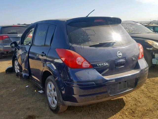 3N1BC13E57L401377 - 2007 NISSAN VERSA S BLUE photo 3