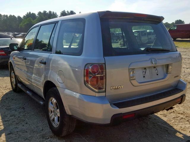 2HKYF18146H530245 - 2006 HONDA PILOT LX GRAY photo 3