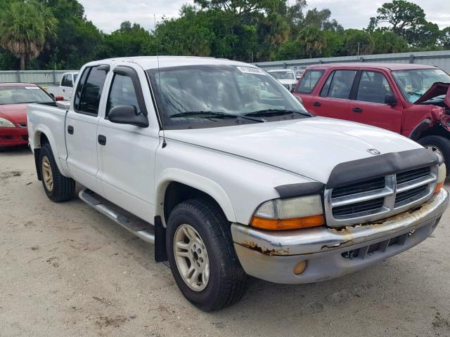 1D7HL48X93S239189 - 2003 DODGE DAKOTA QUA WHITE photo 1