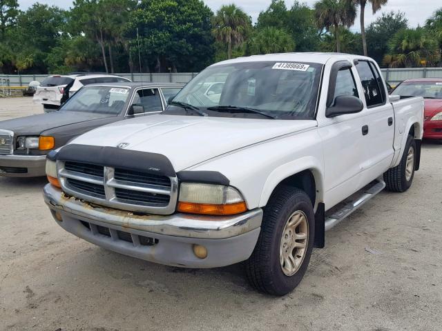 1D7HL48X93S239189 - 2003 DODGE DAKOTA QUA WHITE photo 2