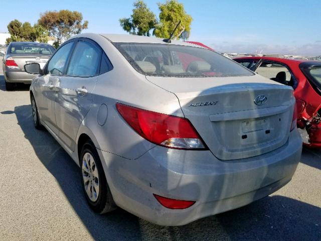 KMHCT4AE2GU113209 - 2016 HYUNDAI ACCENT SE BEIGE photo 3