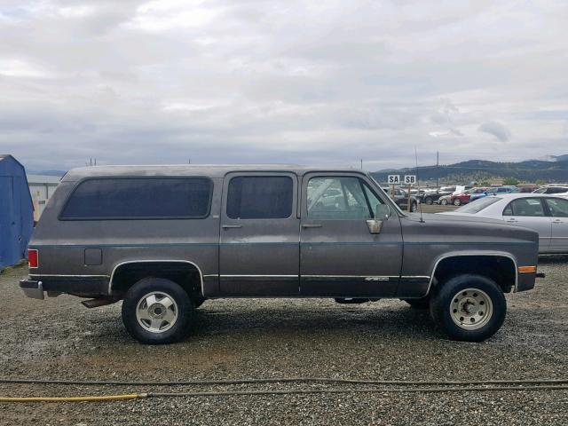 1GNEV16K8MF126817 - 1991 CHEVROLET SUBURBAN V GRAY photo 9